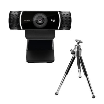 FINGERS 1080 Hi-Res Bluetooth Webcam with Wide Angle Lens and Built-in Mic,  Black 